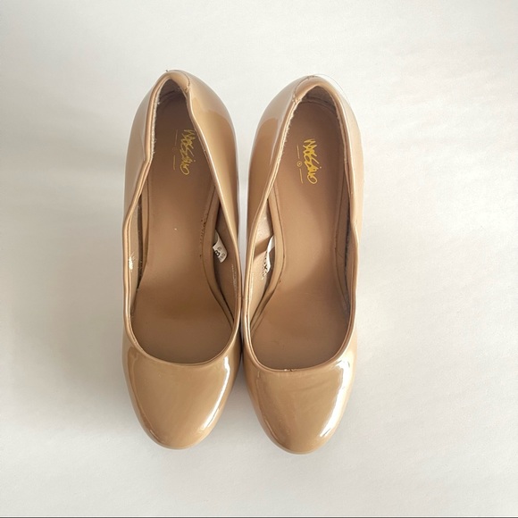 Mossimo nude heels with high gloss patent leather look, size 6 - Picture 4 of 8
